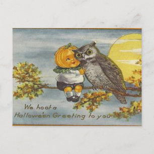 KRW Vintage Halloween Postkarte