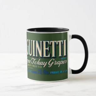 KRW Vintage Sanguinetti Trauben Kistenetikett Tass Tasse