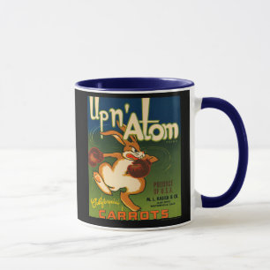 KRW Vintage Up N Atom Karotten Kistenetikett Tasse