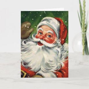 KRW Vintage Weihnachtsmann Weihnachtskarte Feiertagskarte