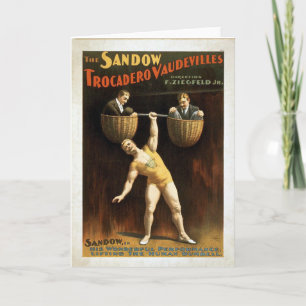 KRW Vintage-Zirkusposterkarte Karte