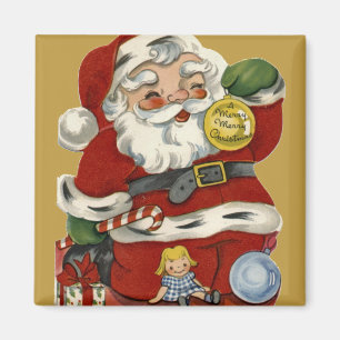 KRW Vintager Sankt und Spielwaren-Weihnachtsmagnet Magnet