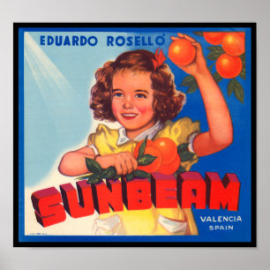 KRW Vintager Sunbeam-orange Poster