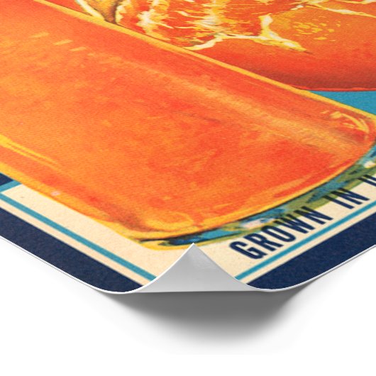 KRW Vintages Fruchtsaftsiegel Poster (Ecke)