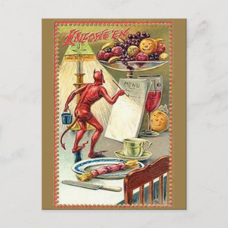 KRW Vintages Halloween Postkarte