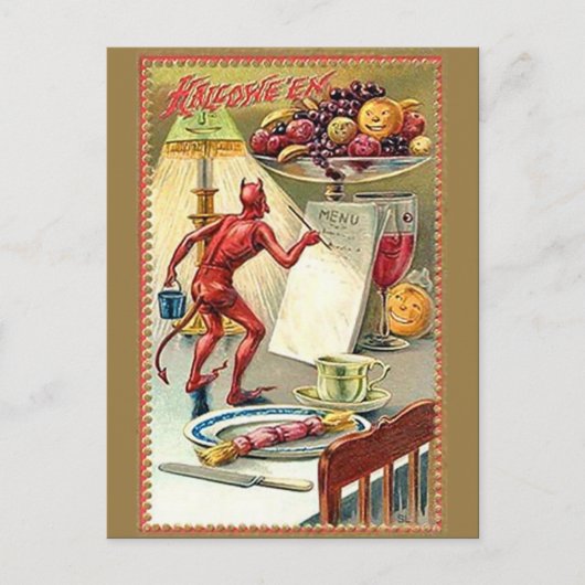 KRW Vintages Halloween Postkarte (Vorderseite)