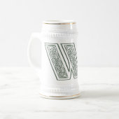 KRW - W - Keltischer mit Monogramm Stein Bierglas (Vorderseite Links)