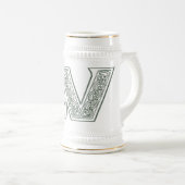 KRW - W - Keltischer mit Monogramm Stein Bierglas (VorderseiteRechts)