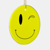 KRW Winking Smile Face Doppelseitiges Ornament (Rechts)