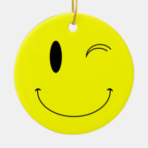 KRW Winking Smile Face Doppelseitiges Ornament