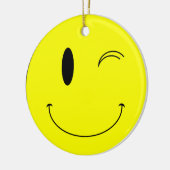 KRW Winking Smile Face Doppelseitiges Ornament (Links)