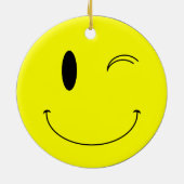 KRW Winking Smile Face Doppelseitiges Ornament (Hinten)