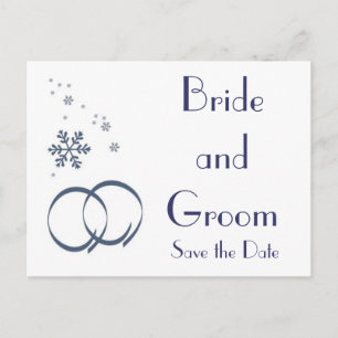 KRW Winter Custom Save the Date Card Ankündigungspostkarte