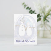 KRW Winter Snowmen Custom Shower Einladung (Stehend Vorderseite)