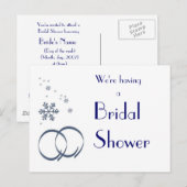 KRW Winter Wedding Custom Shower Einladung (Vorne/Hinten)