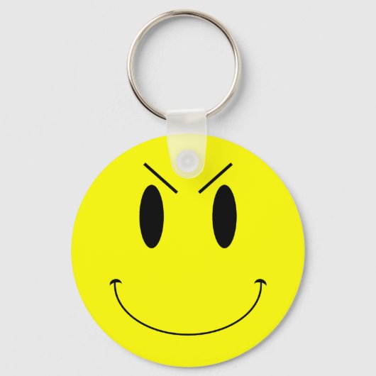 KRW Yellow Evil Face Schlüsselanhänger (Vorderseite)