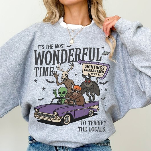 Kryptid Bigfoot Mothman Wendigo Alien Paranormal Sweatshirt