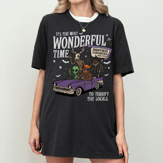 Kryptid Bigfoot Mothman Wendigo Alien Paranormal T-Shirt