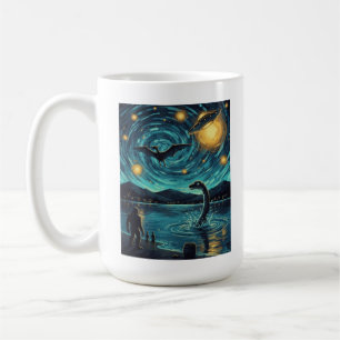 Kryptid Nachtszene Nessie Pterosaur UFO Bigfoot L Kaffeetasse