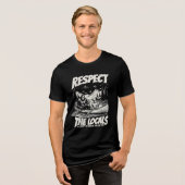 Kryptid Sasquatch Alien Begegnung Tri-Blend Shirt (Vorderseite voll)