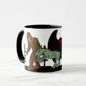 Kryptid, UFO, Big Foot, Chupacabra, Alien Mothman Tasse (Vorderseite Links)