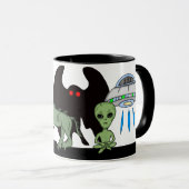 Kryptid, UFO, Big Foot, Chupacabra, Alien Mothman Tasse (VorderseiteRechts)