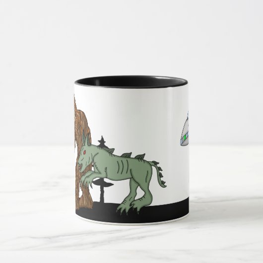 Kryptid, UFO, Big Foot, Chupacabra, Alien Tasse (Zentrum)