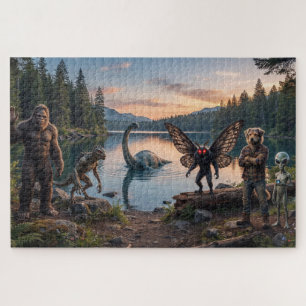 Kryptiden Bigfoot, Chupa, Mothman, Dogman Loch Puzzle