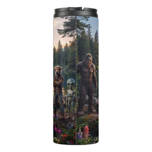 Kryptiden Bigfoot, Chupa, Mothman, Dogman Loch Thermosbecher