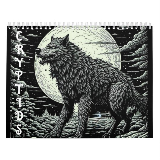 Kryptiden Bigfoot, Chupacabra, Mothman, Yeti Kalender (Titelbild)