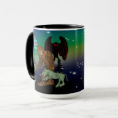 Kryptiden, Bigfoot, Sasquatch, Mothman, Alien, UFO Tasse (Vorderseite Links)