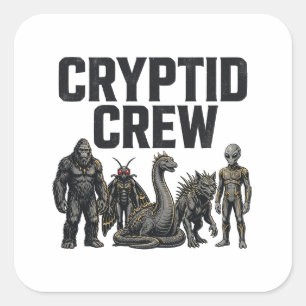 Kryptiden-Crew — Bigfoot Mothman Nessie Aufkleber