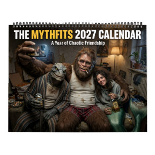 Kryptiden-Fantasie-Kalender Bigfoot Meerjungfrau A Kalender
