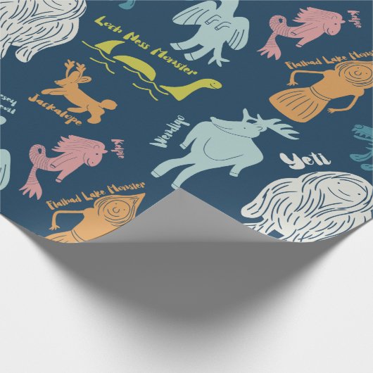 Kryptiden-Identifizierungsleitfaden für Kryptozool Geschenkpapier (Ecke)