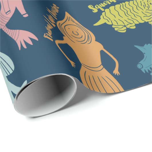 Kryptiden-Identifizierungsleitfaden für Kryptozool Geschenkpapier (Rolleneckpunkt)