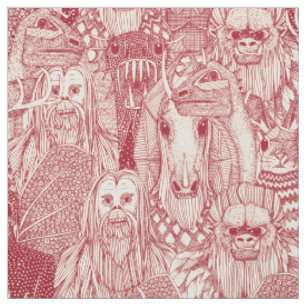 Kryptiden-Menge rote Perle Stoff