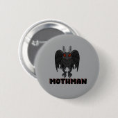 Kryptiden-Mothman-Rote-Augen-Design-Grafik-Button Button (Vorne & Hinten)