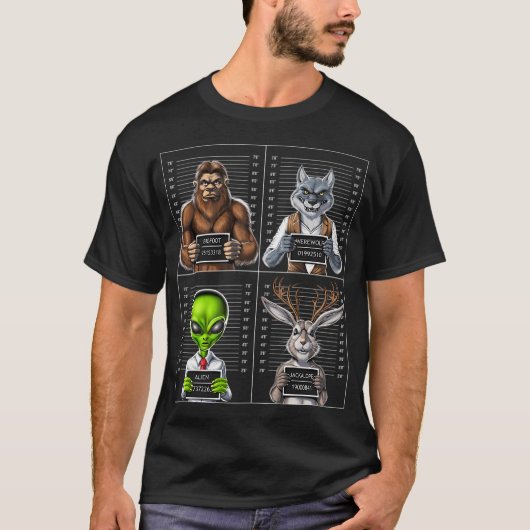 Kryptiden-Mugshot T-Shirt (Vorderseite)