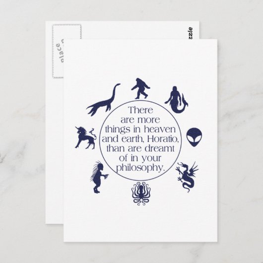 Kryptiden Postkarte (Vorne/Hinten)