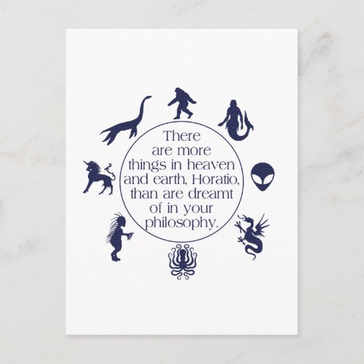 Kryptiden Postkarte (Vorderseite)