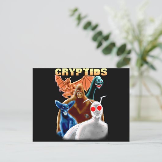 Kryptiden Postkarte (Stehend Vorderseite)