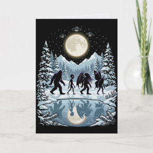 Kryptiden-Weihnachts-Bigfoot-Cthulhu-Mothman-Karte Karte