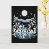 Kryptiden-Weihnachtskarte Bigfoot Cthulhu Karte (Gelbe Blume)
