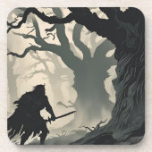 Kryptidwald Getränkeuntersetzer (Vorderseite)