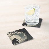 Kryptidwald Rechteckiger Pappuntersetzer (Vor Ort)