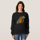 Krypto Bitcoin Münze Anstieg Symbol Blockchain Inv Sweatshirt (Vorne ganz)