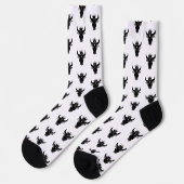 Krypto-Bulle Weiß Socken (Linkes Detail)