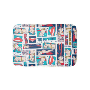 Krypto Comic Panel Muster Badematte