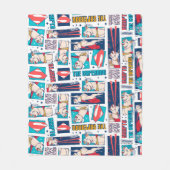 Krypto Comic Panel Muster Fleecedecke (Vorderseite)