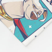 Krypto Comic Panel Muster Fleecedecke (Ecke)